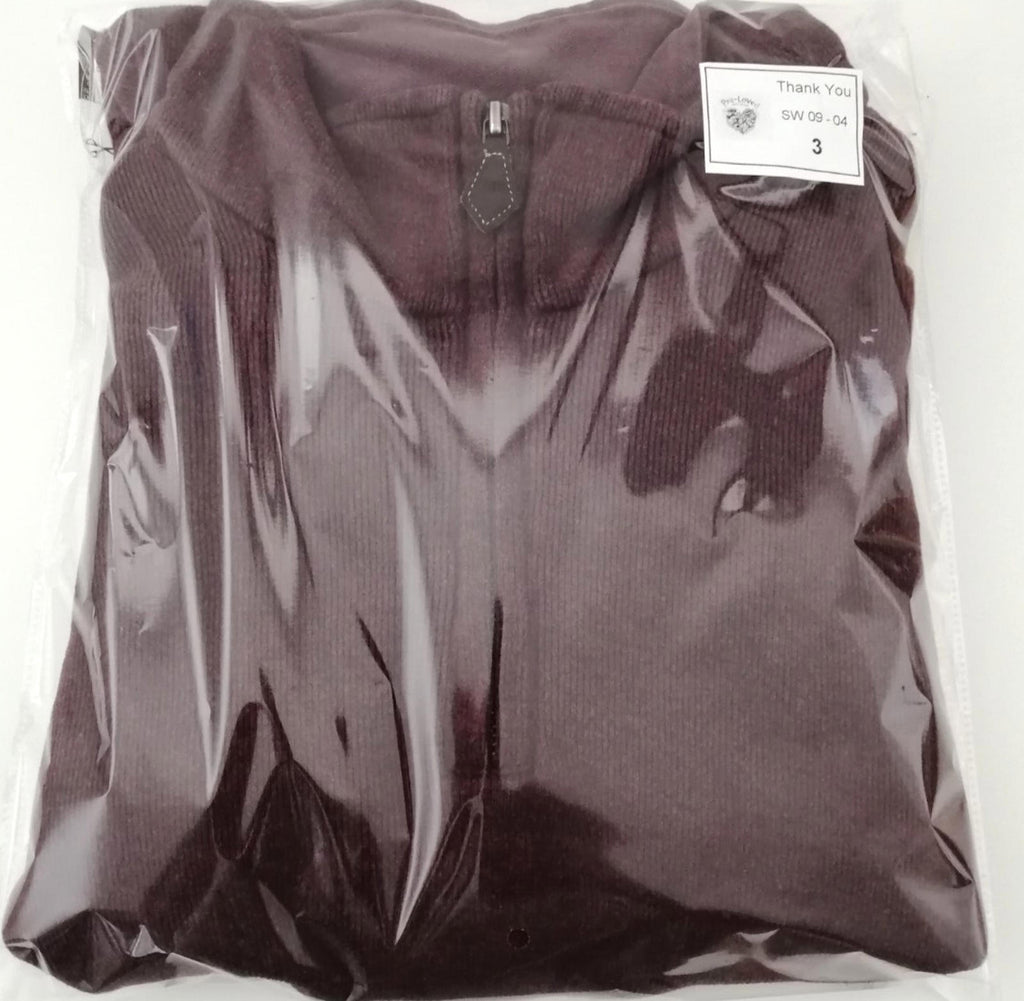 Land's End 1/4 Zip Burgundy Sweatshirt Men's Size XL Jumper 100% Cotton