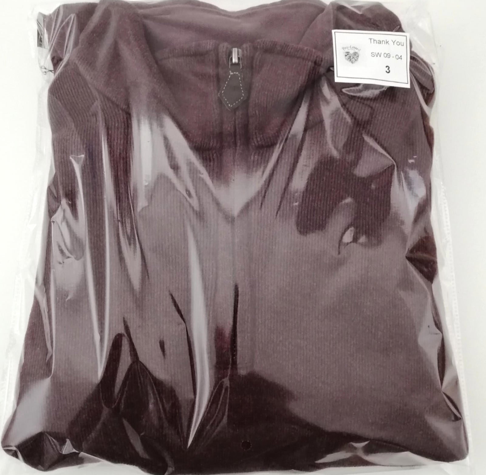 Land's End 1/4 Zip Burgundy Sweatshirt Men's Size XL Jumper 100% Cotton