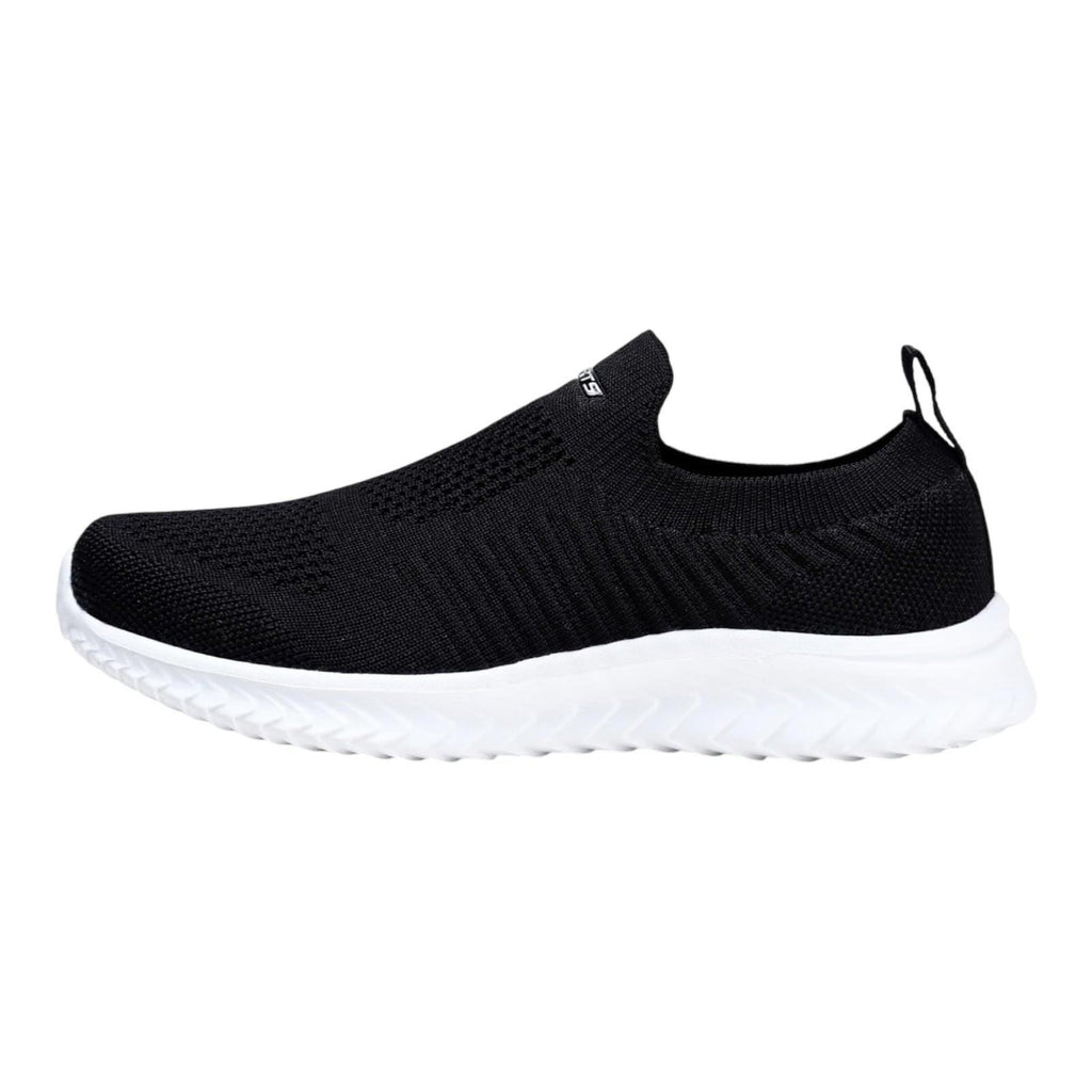 HKR Black Slip On Sports Shoes Trainers Memory Foam Mid Top UK Size 8 (EU 42)