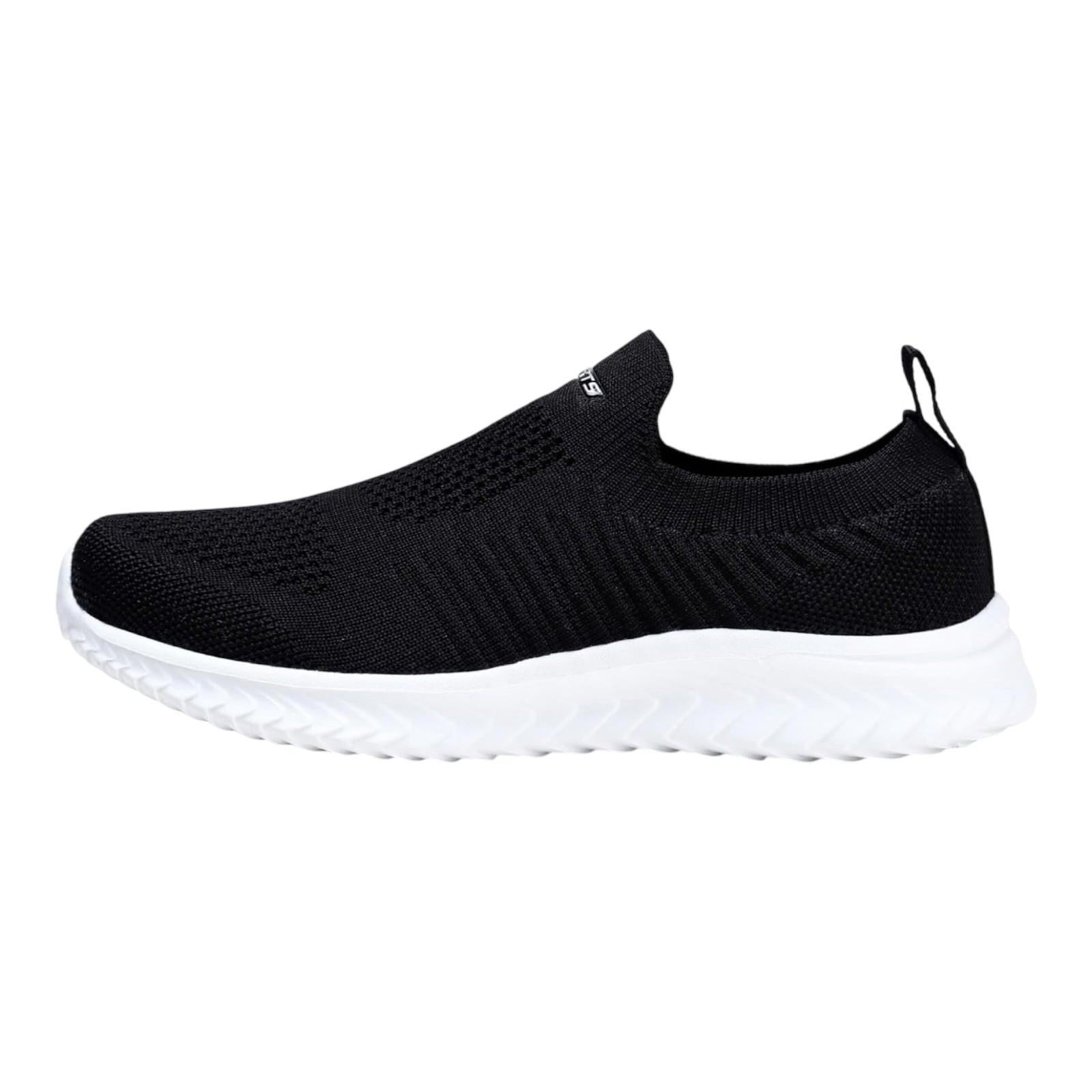 HKR Black Slip On Sports Shoes Trainers Memory Foam Mid Top UK Size 8 (EU 42)