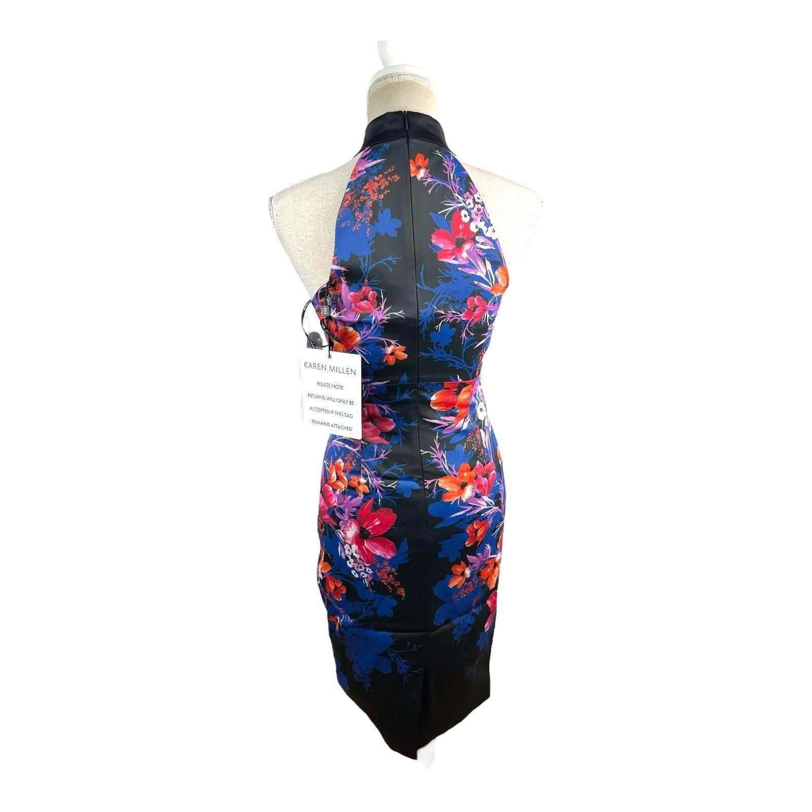 Karen Millen Multicolour Floral Midi Dress Women’s UK Size 10