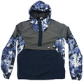 Superdry Cagoule Men's UK Size S Blue Overhead Floral Design 1/4 Zip Pocket