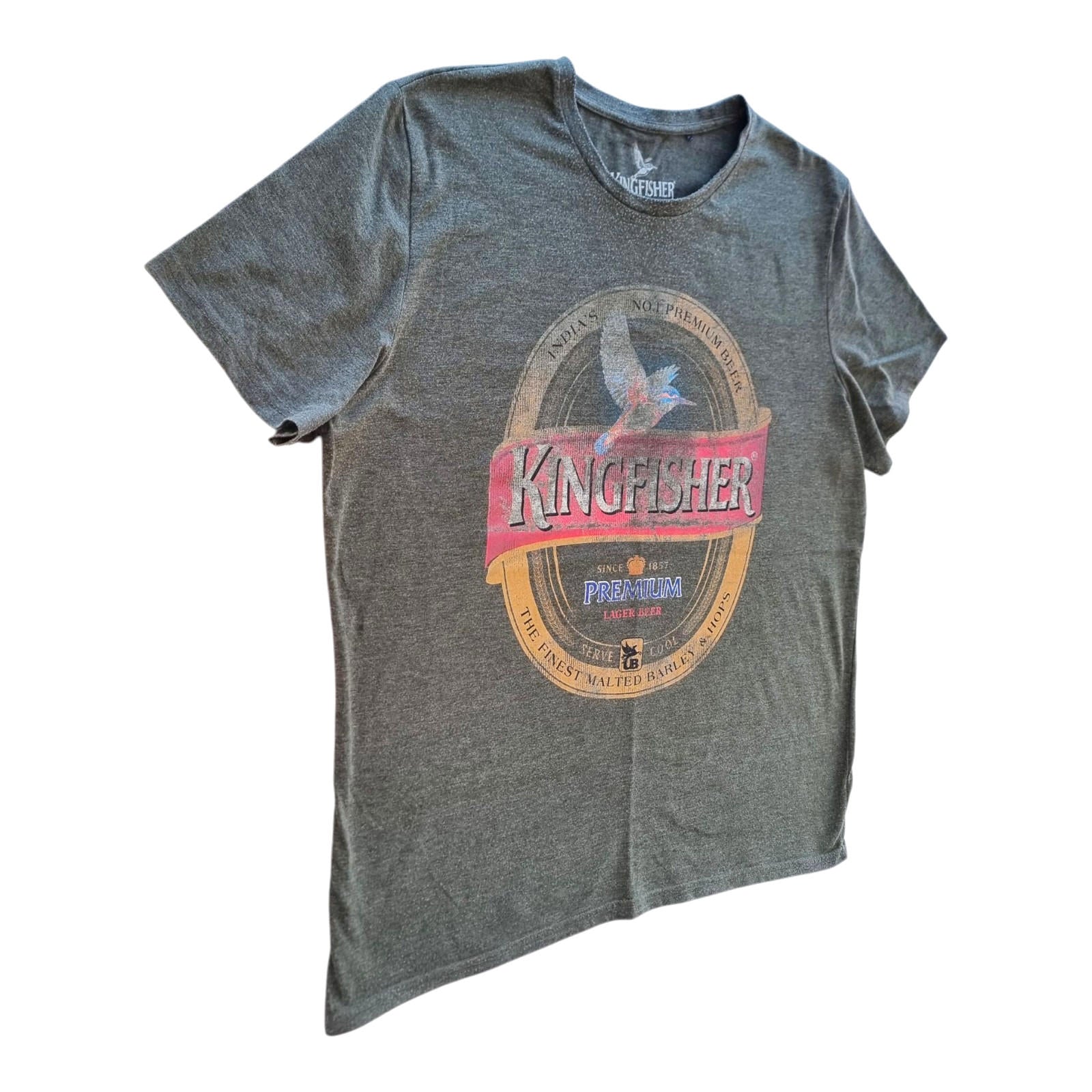 Kingfisher Beer T-Shirt Graphic Print Men's UK Size 2XL 48" - 50" Chest