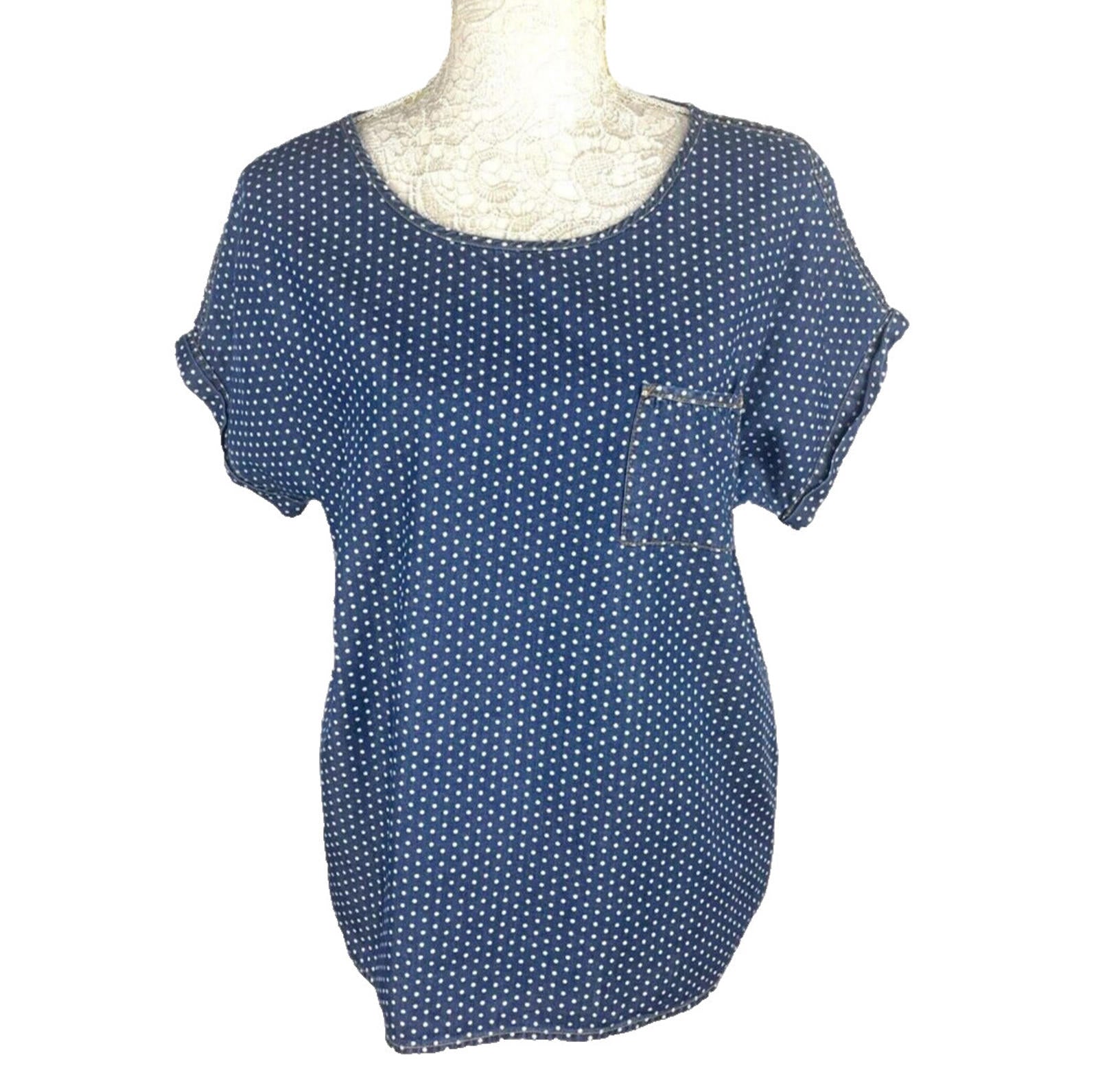Dessert Lilly T-Shirt Blouse Top Polka Dot Women's UK Size 12