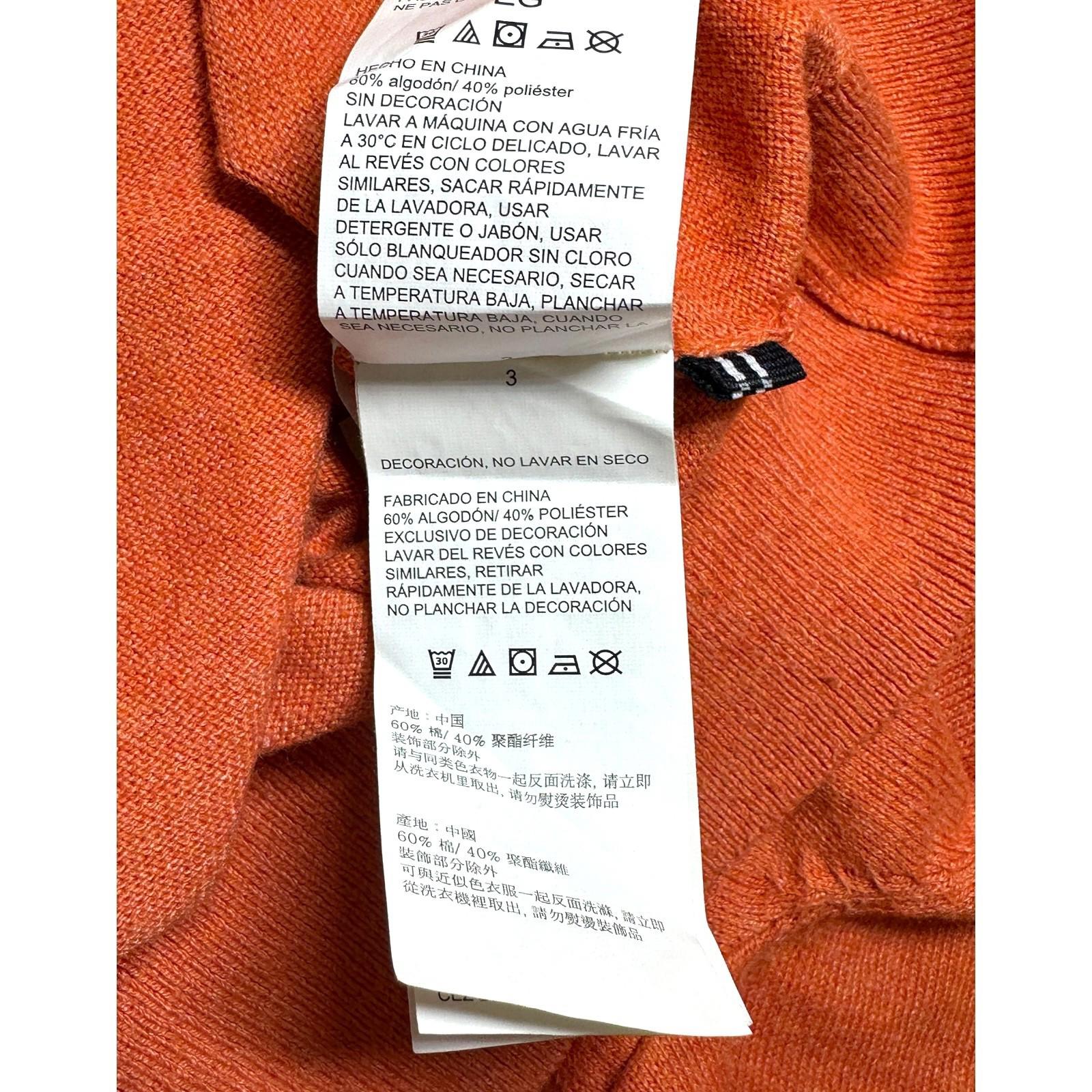 Nautica Knit Jumper Men's UK Size XL Orange Long Sleeve 1/4 Zip Sweater