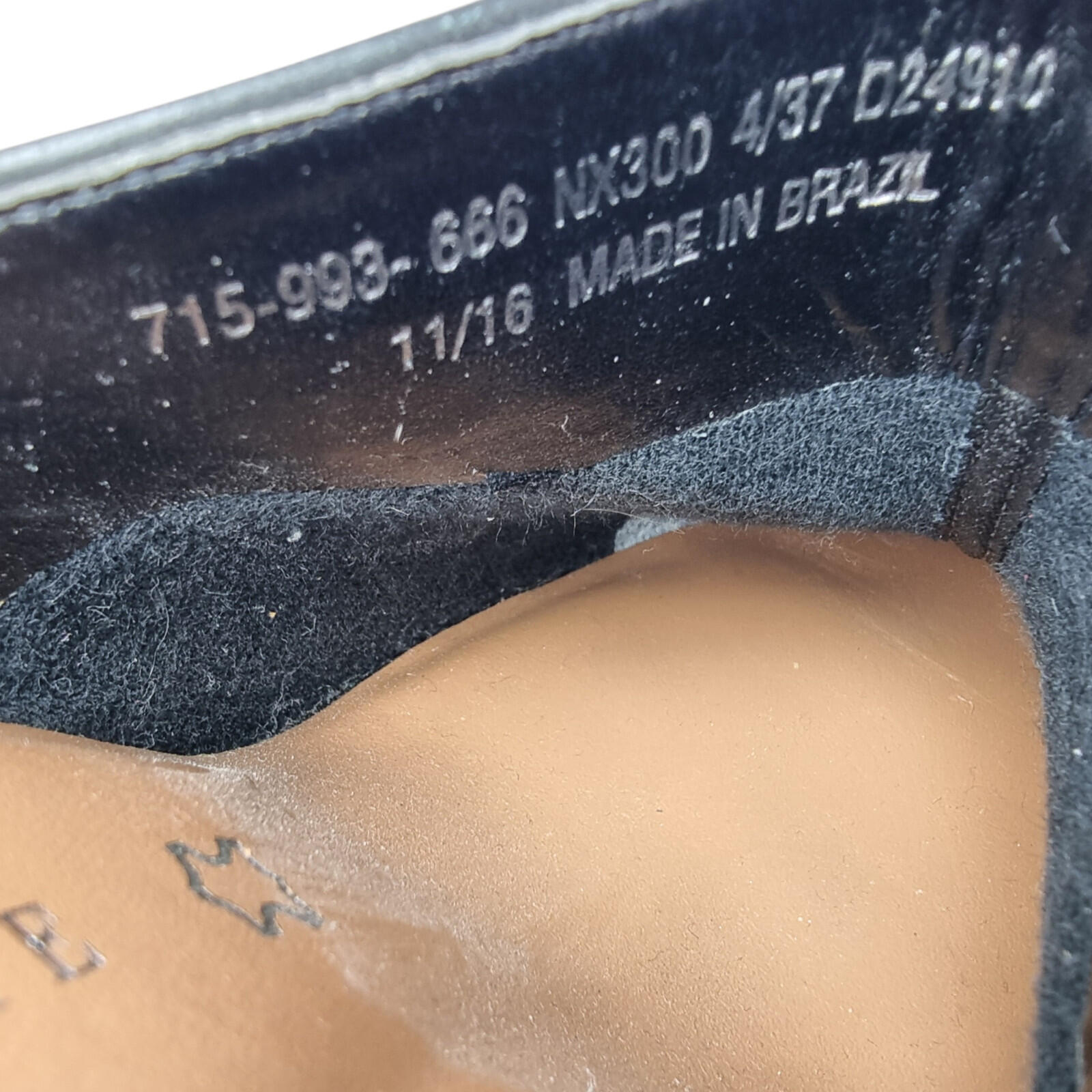 Next Signature Black Block Heels Women's UK Size 4 Ankle Straps Hammered Silver