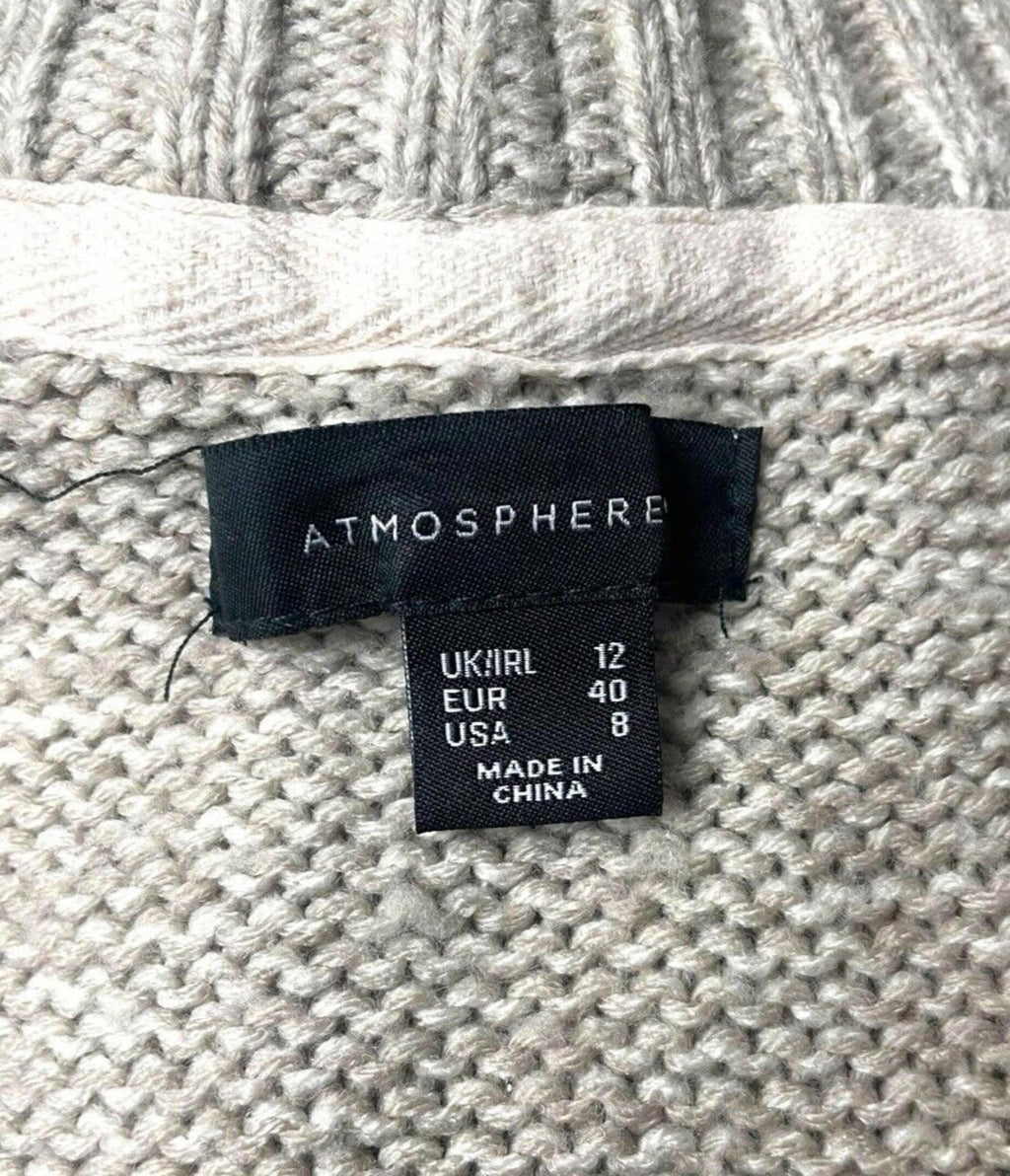 Atmosphere Cream Aaron Knit Cardigan Collared Women’s UK Size 12