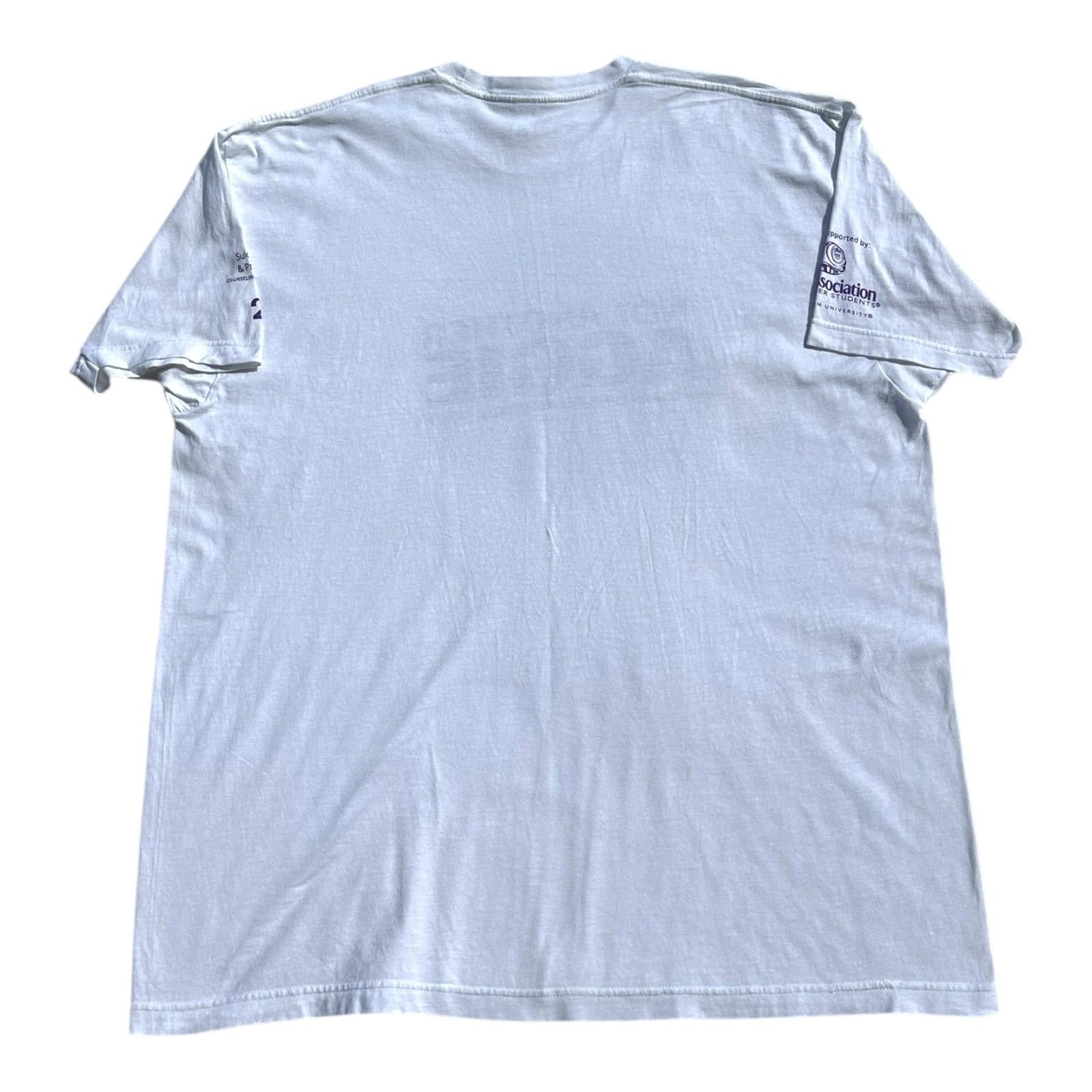 AGGIE T-Shirt Men's UK Size 2XL White Graphic Print Short Sleeve