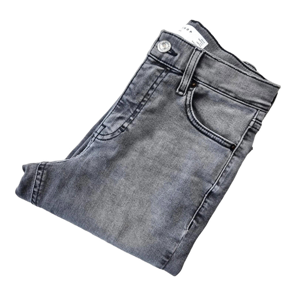 Topshop Jamie Jeans Women's UK Size W26 L28 Grey Denim Petite Ankle Grazer