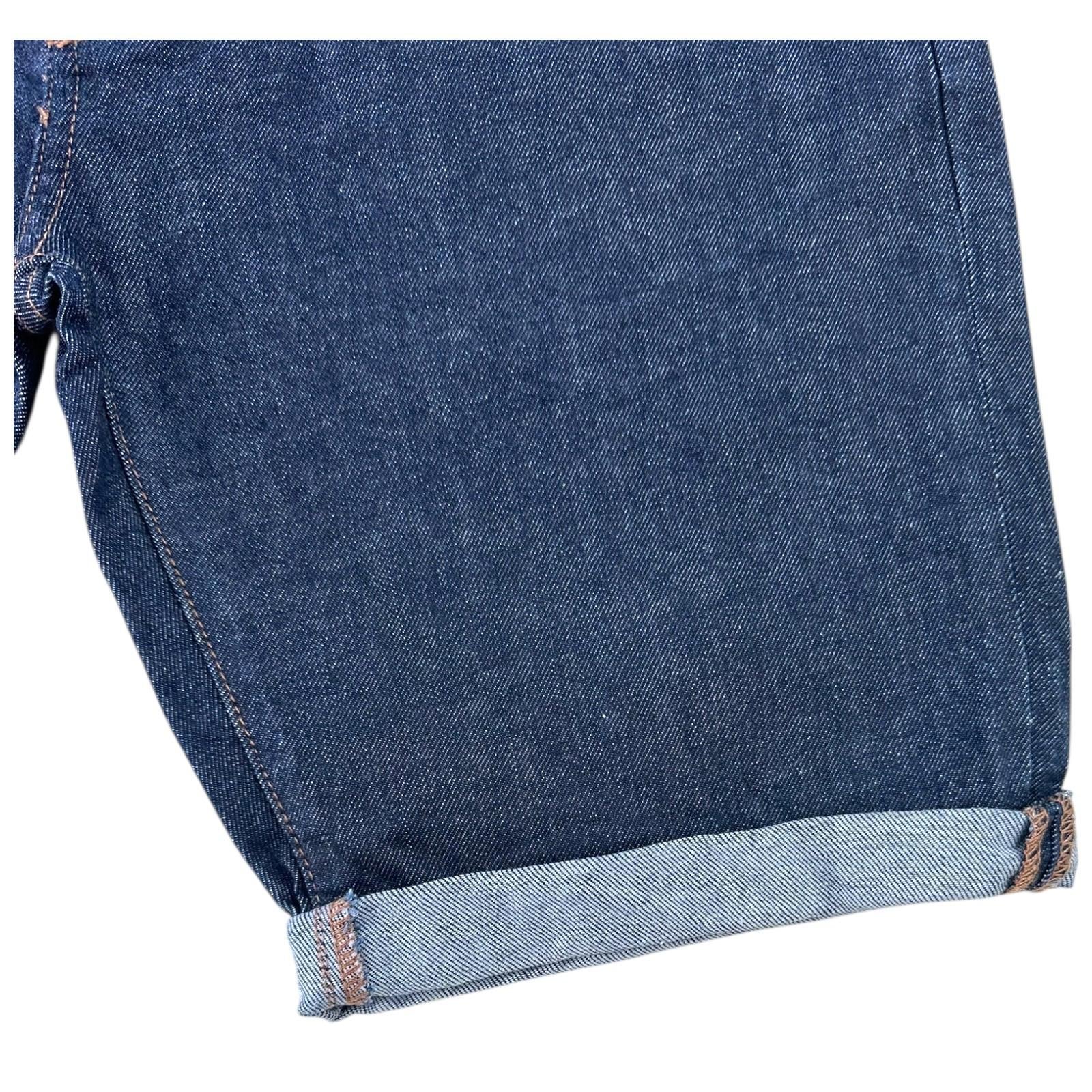 Next Denim Shorts Men's UK Size 30" W Regular Fit Blue Button Front Rolled Cuffs