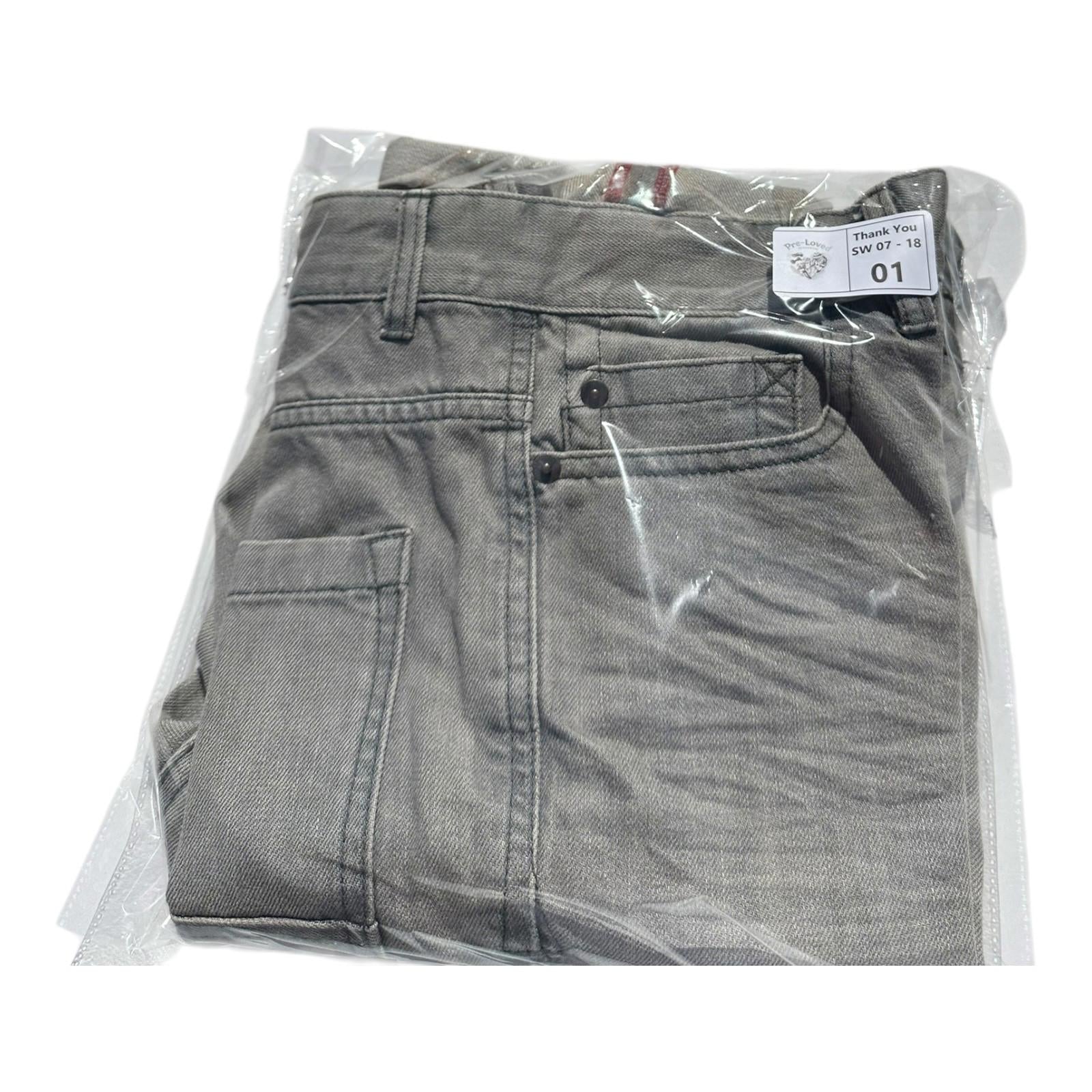 Next Florida Shorts Men's UK Size 30" W Grey Denim Slim Summer Button Up Pockets