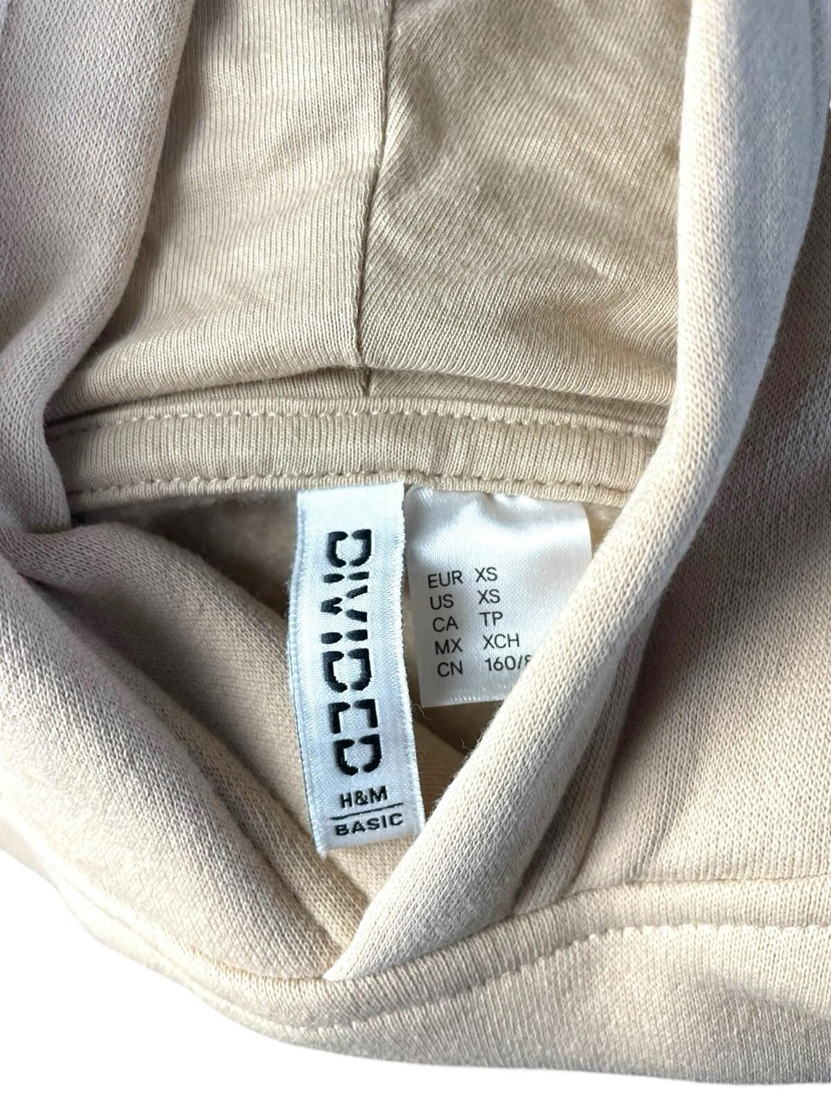 Divided Beige Basic Jersey Hoodie Relaxed Fit Women’s UK Size XS