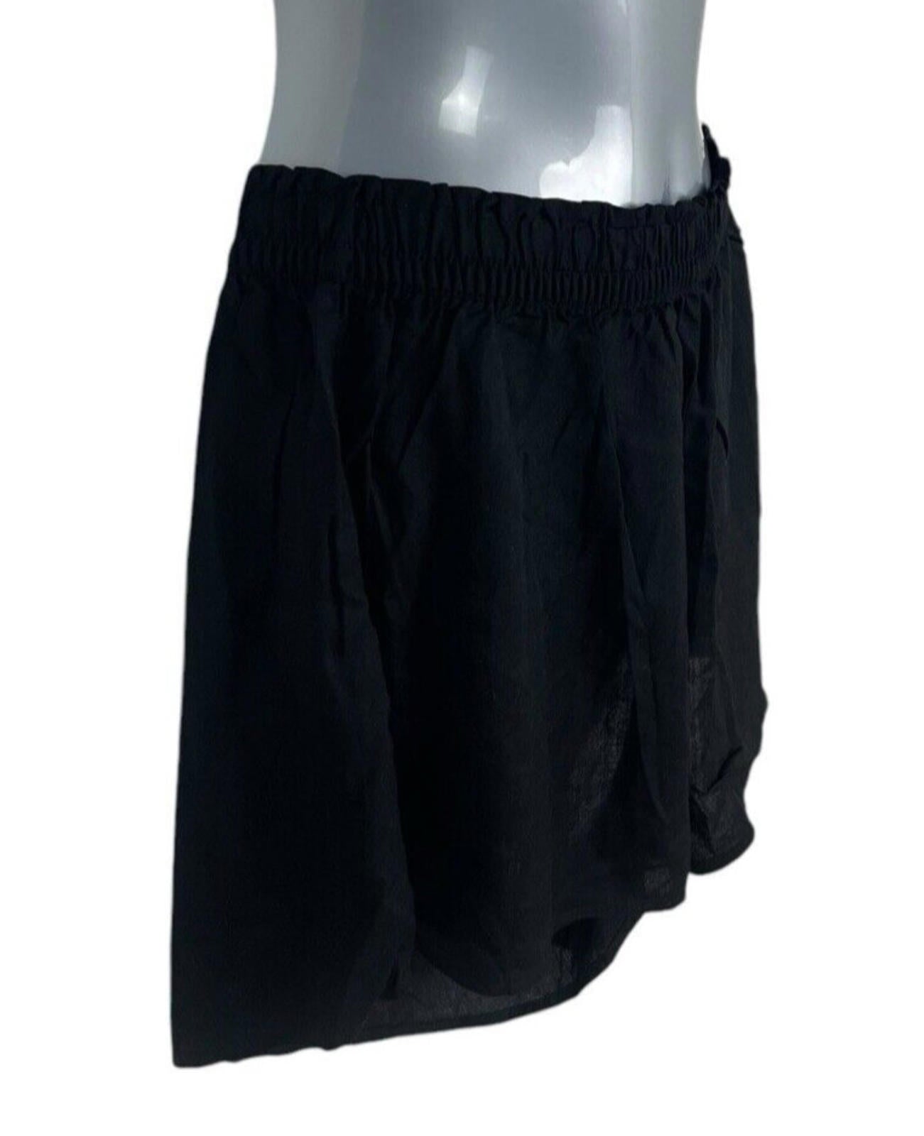 Divided Black Shorts Elasticated Waist Pockets Women’s UK Size XS