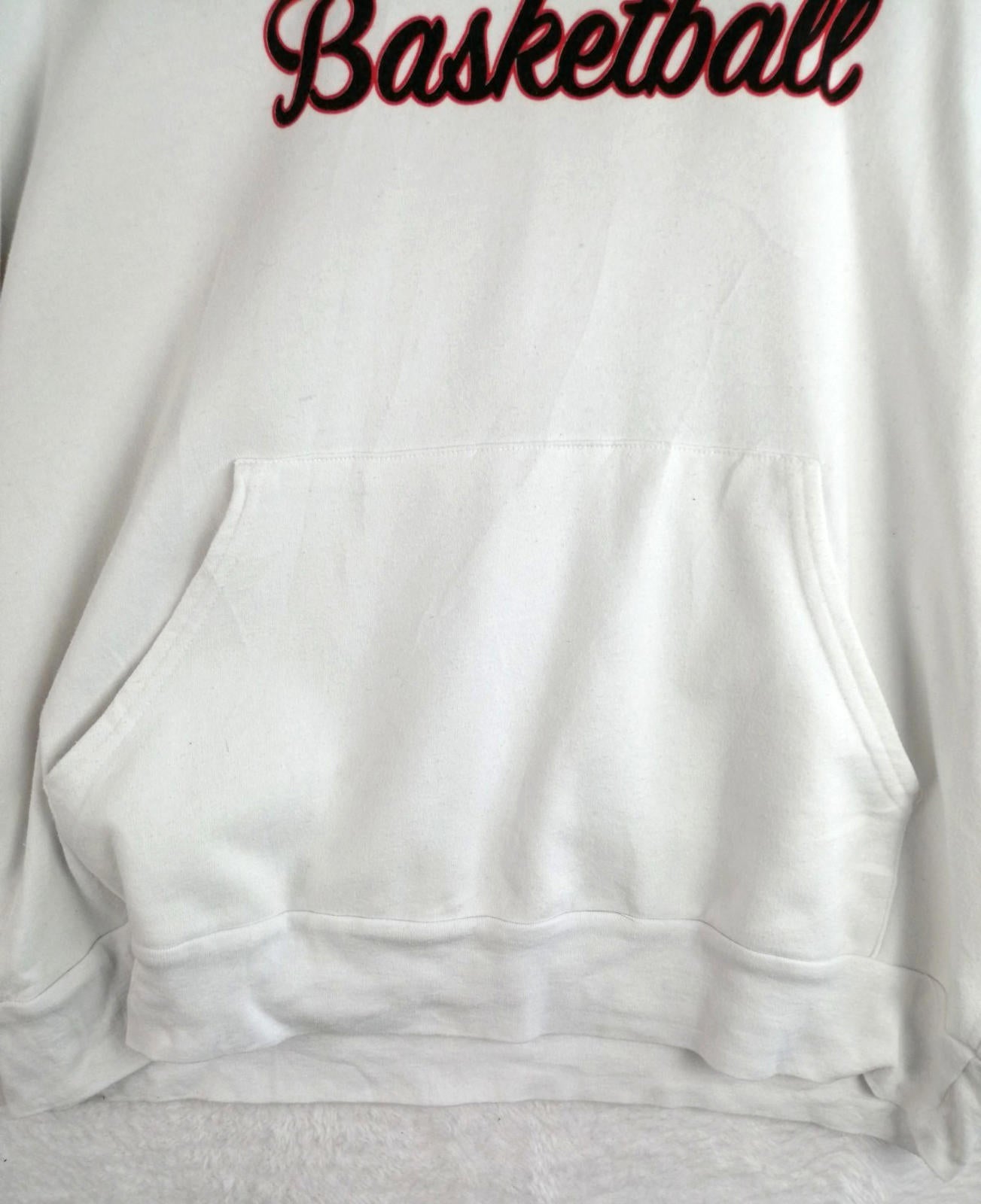Brentwood Basketball Hoodie Men's Size XL White Jersey Hooded Pockets Sports