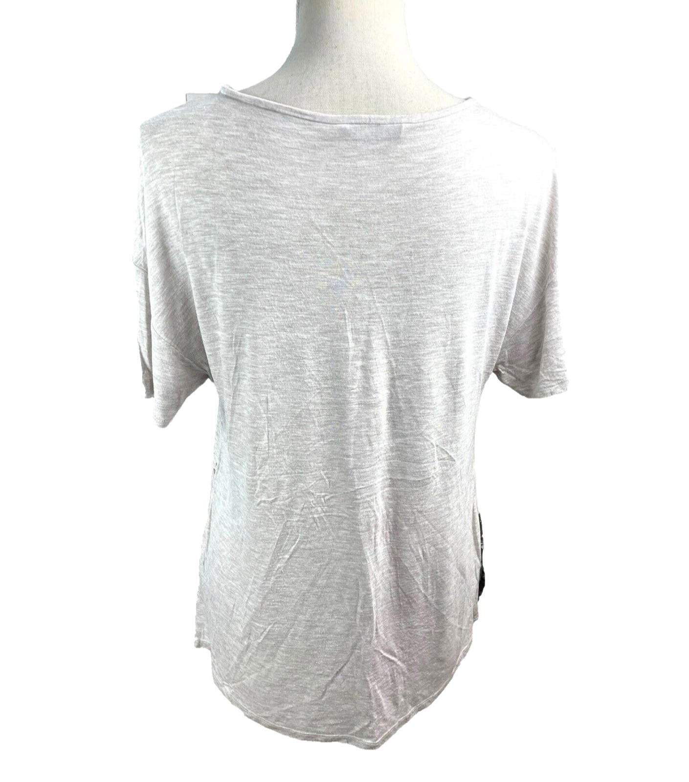 Stradivarius Floral Top Women’s UK Size M Short Sleeve Crew Neck Colour Block