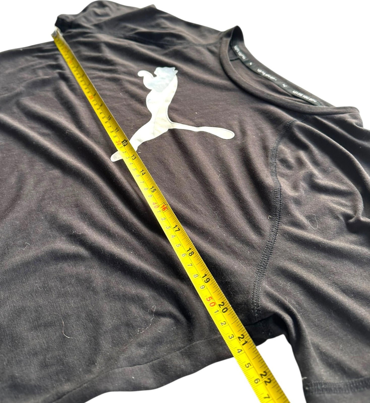 Puma T-Shirt Men's UK Size M Black Graphic Print Short Sleeve Crew Neck