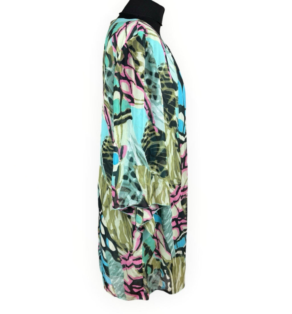 Wallis Multicolour Mini Dress Women’s UK Size 18 Half Flare Sleeve Lined