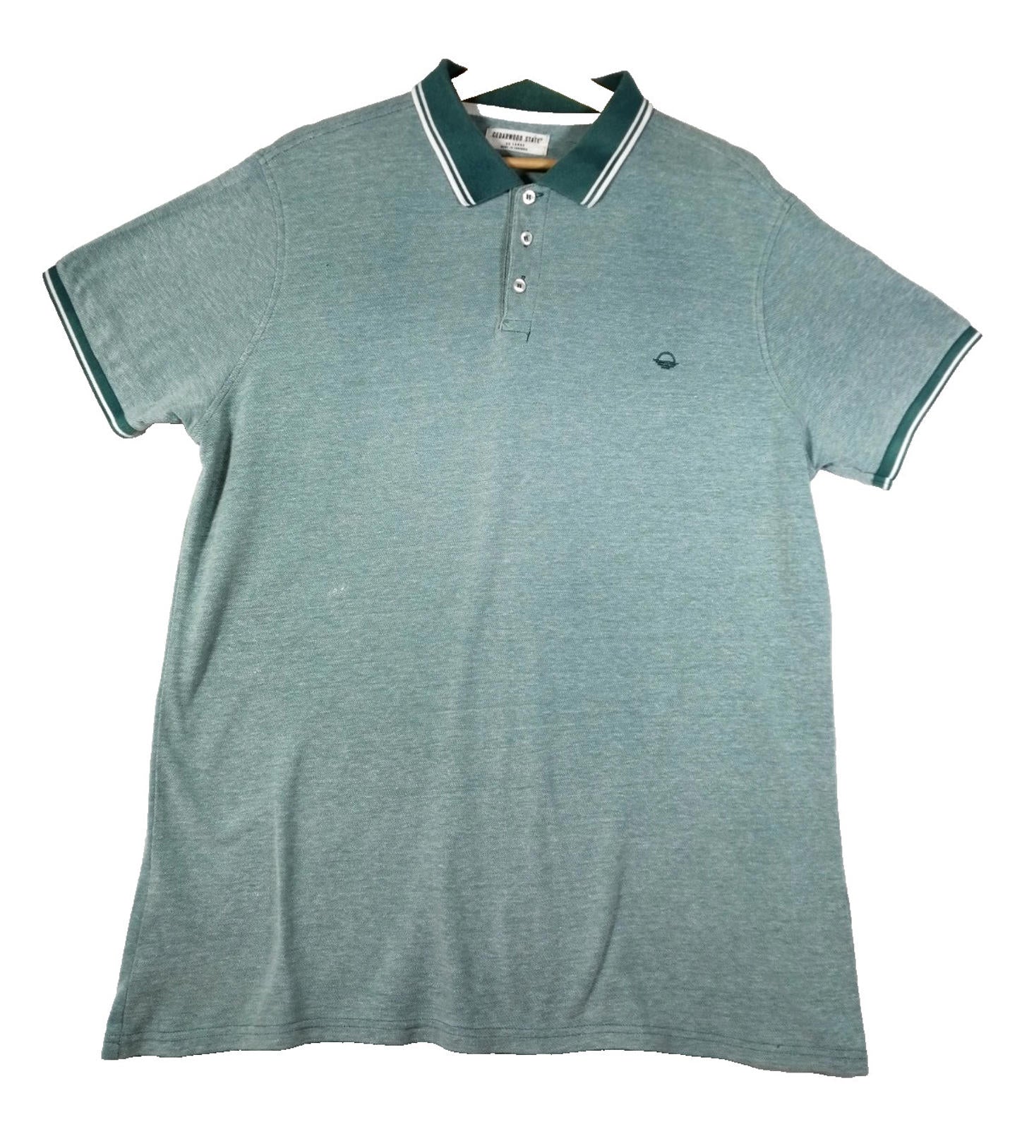 Cedarwood State Polo Shirt Men's Size 2XL Teal Blue Embroidered Logo 100% Cotton