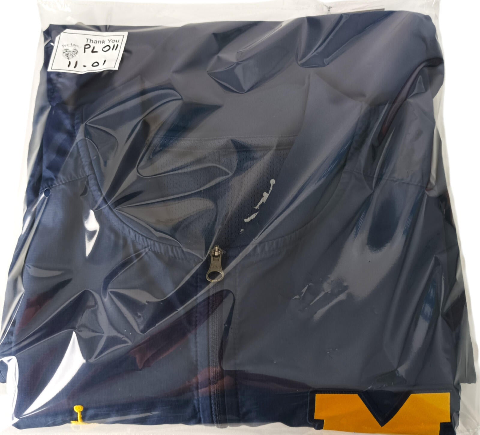 Jordan Michigan Wolverines Jacket Men's UK Size S Blue Short Sleeve Basketball