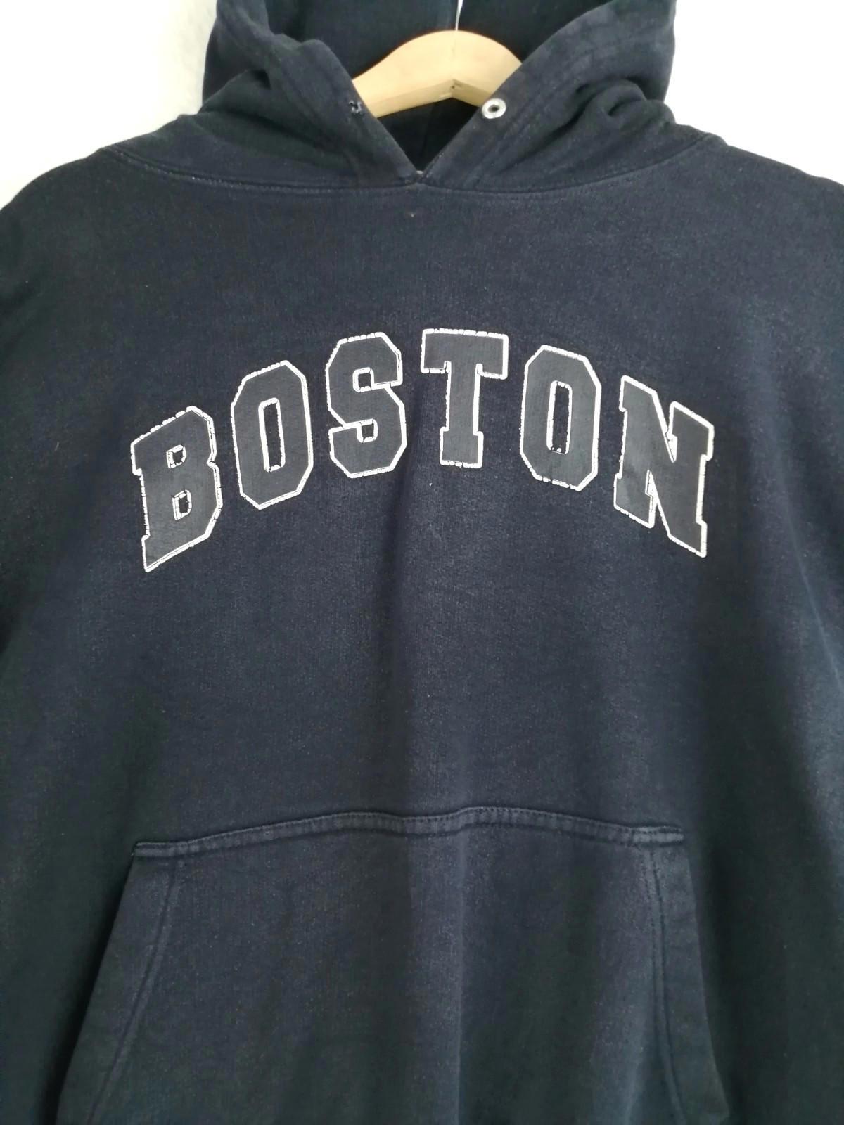Boston Hoodie Men's Size M Navy Blue Jersey Hooded Pockets Sports