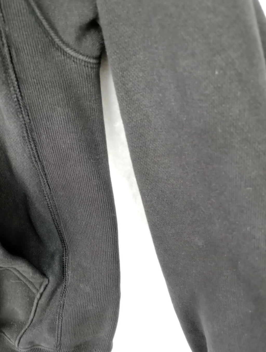 Champion Hoodie Men's UK Size S Black White Jersey Hooded Pockets Cotton Rich