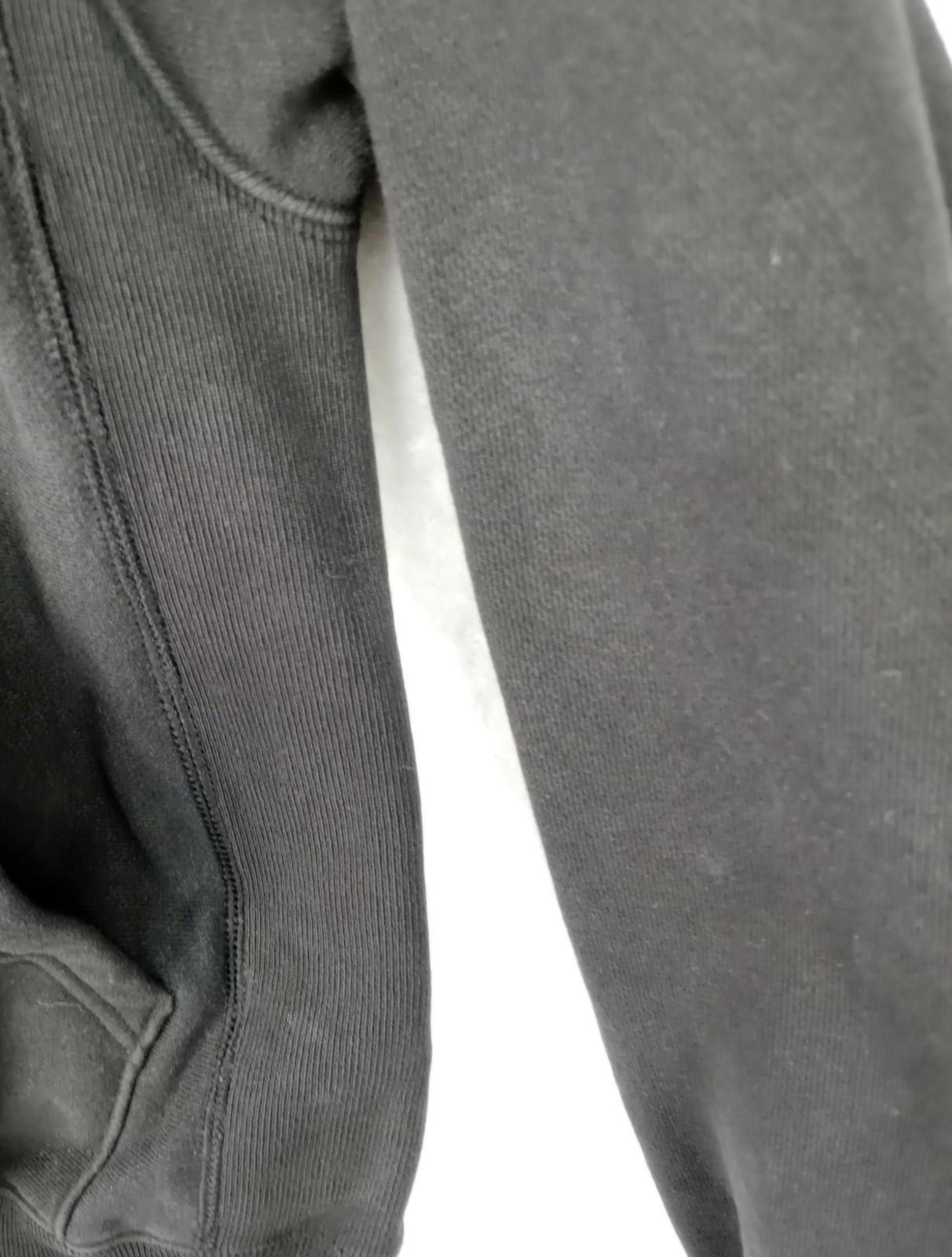 Champion Hoodie Men's UK Size S Black White Jersey Hooded Pockets Cotton Rich