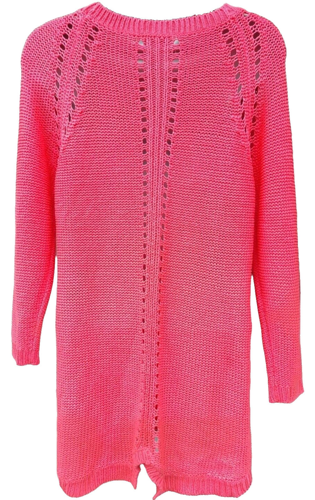 F&F Pink Knit Jumper Dress Crew Neck Women's UK Size 10