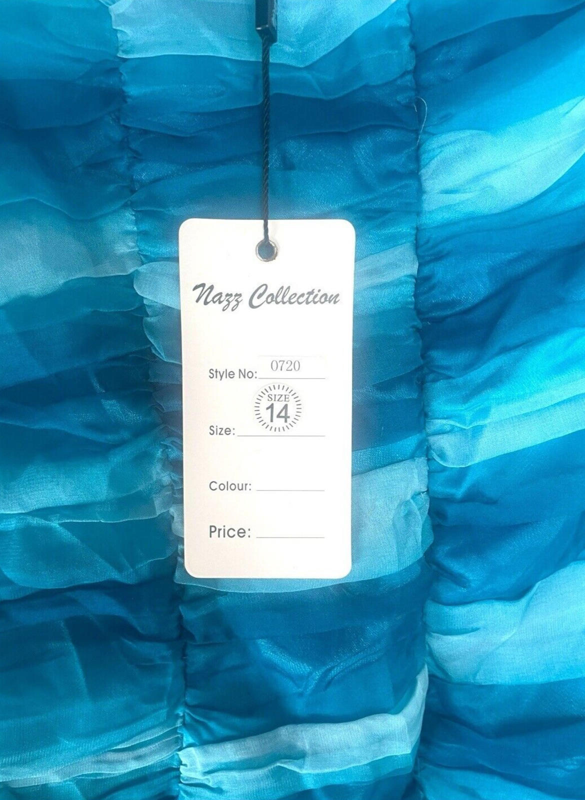 Nazz Collection Mini Dress Women’s UK Size 14 Blue One Shoulder Ruched Formal