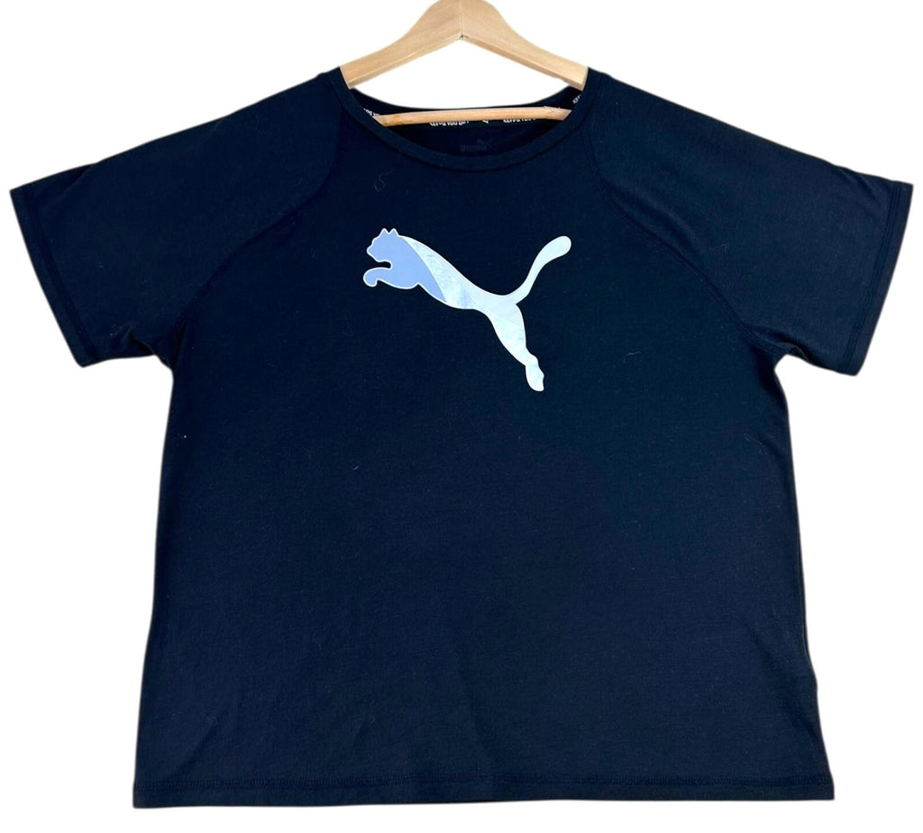 Puma T-Shirt Men's UK Size M Black Graphic Print Short Sleeve Crew Neck