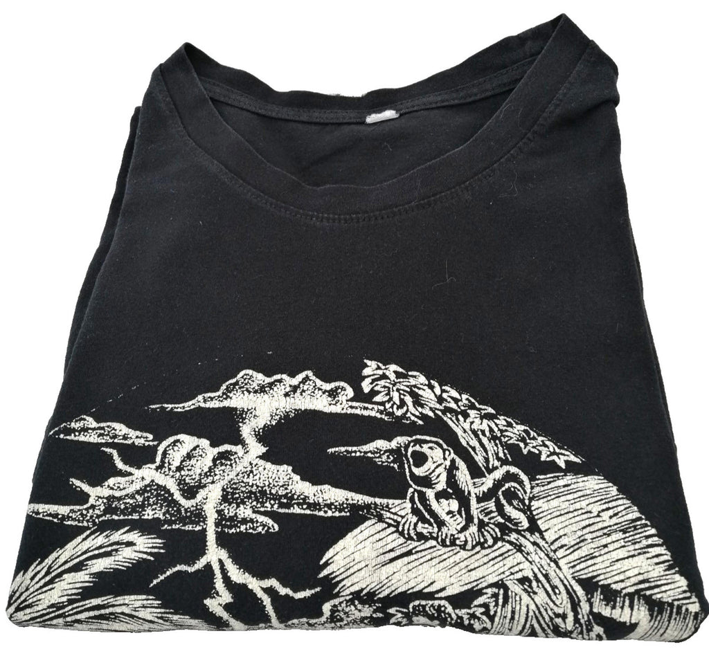 Pura Vida Costa Rica Skull Graphic Print T-Shirt Men's Size L Black Crew Neck