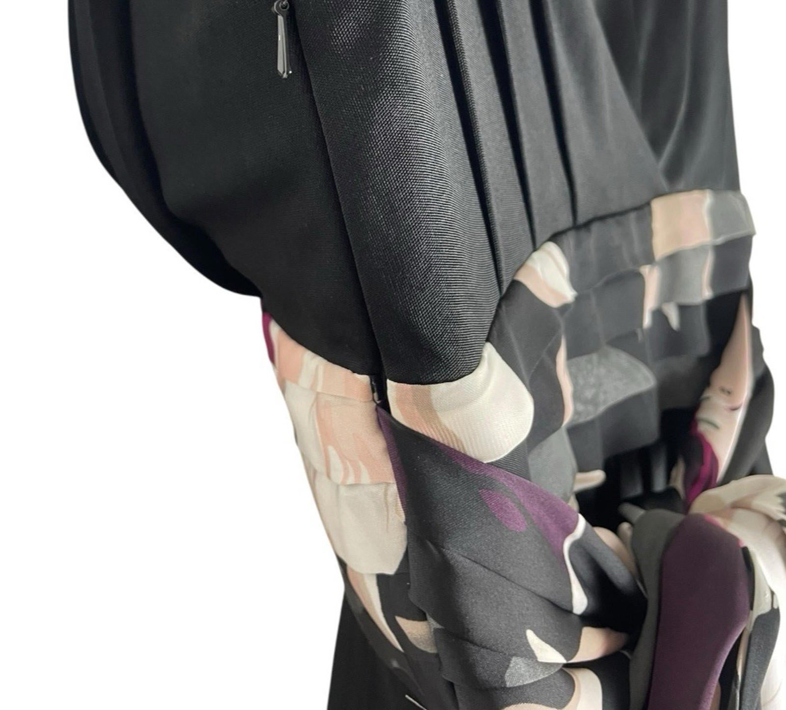 Ted Baker Black Occasion Dress Knee Length Floral Tie Back Women's UK Size 0 2XS