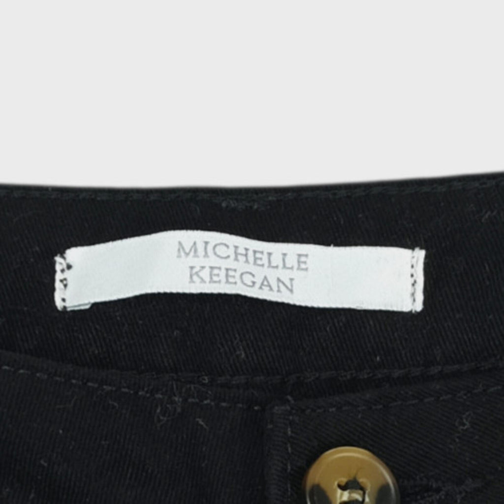 Michelle Keegan Cargo Jeans Women's UK Size 10 Black 100% Cotton Pockets Zip