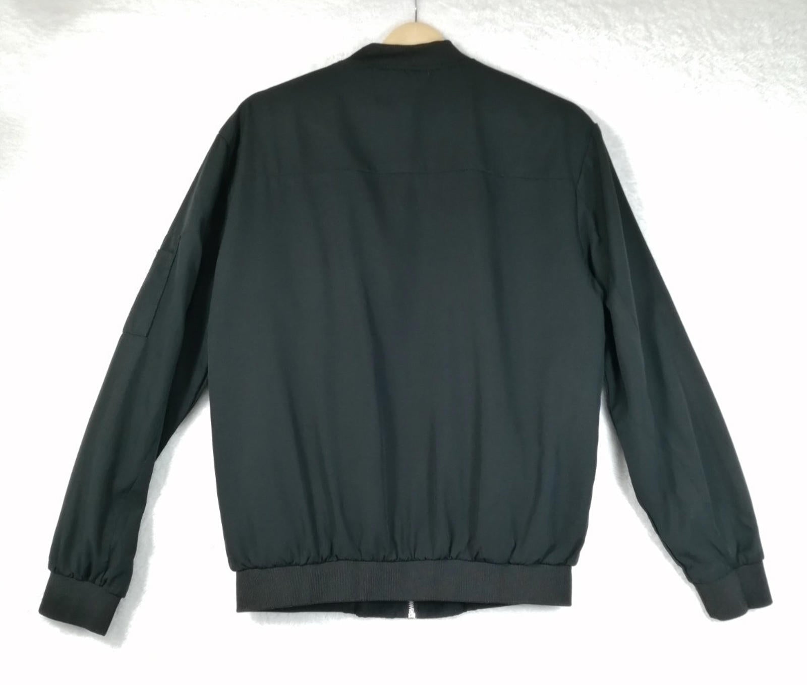 Manfinity Bomber Jacket Men's UK Size S Black Coat Zip Pockets