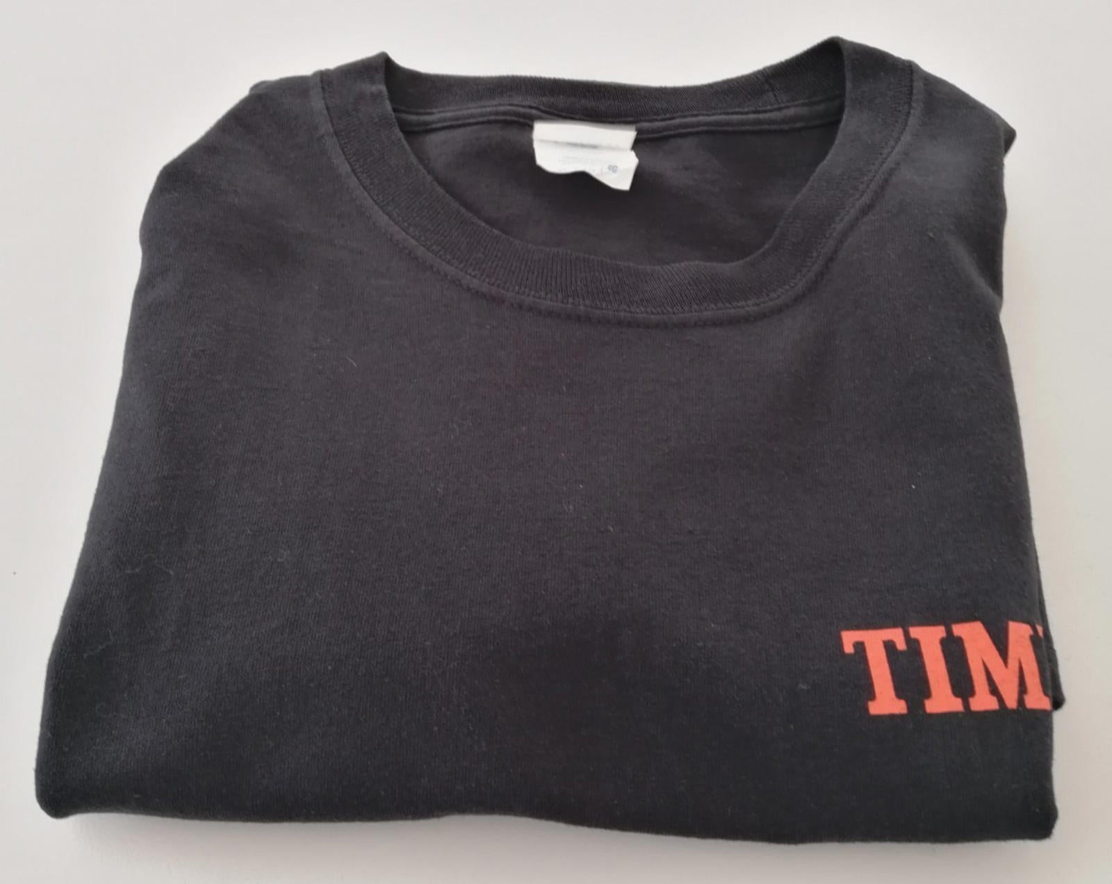 USA Transport Graphic Print T-Shirt Men's Size XL Black Crew Neck 100% Cotton