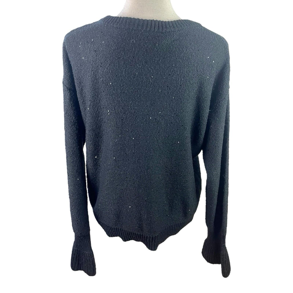 DKNY Jumper Black Knitted Sparkle Women’s UK Size XL (14)
