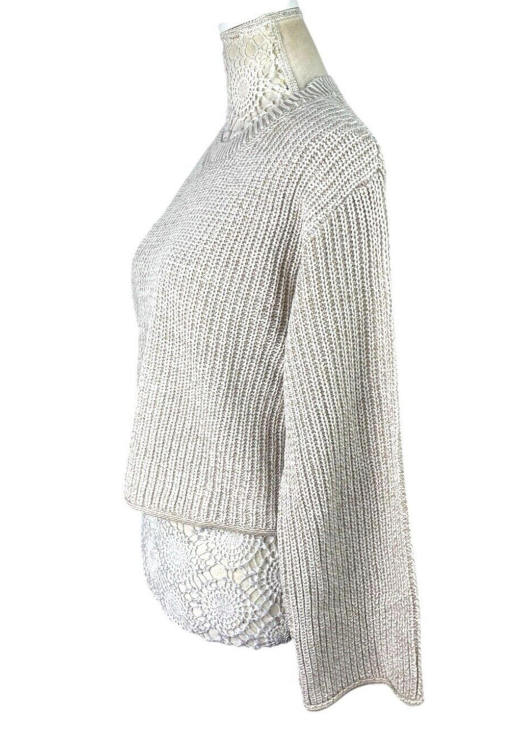 H&M Beige Knit Sweater Long Sleeve Relaxed Fit Women’s UK Size XS