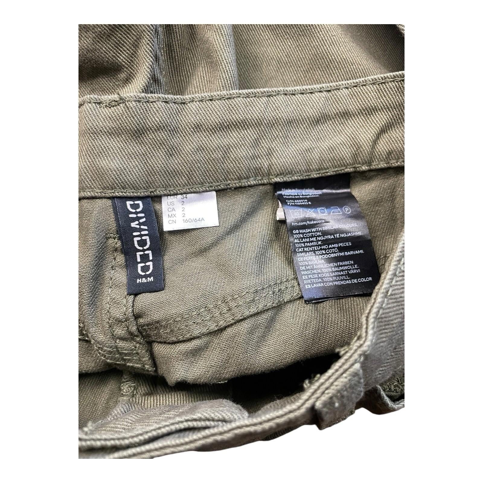 Divided Khaki Green Denim Cargo Jeans Women’s UK Size 6