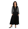 Jaeger Maxi Dress Black 3/4 Balloon Sleeve Keyhole Bust Women's UK Size 10