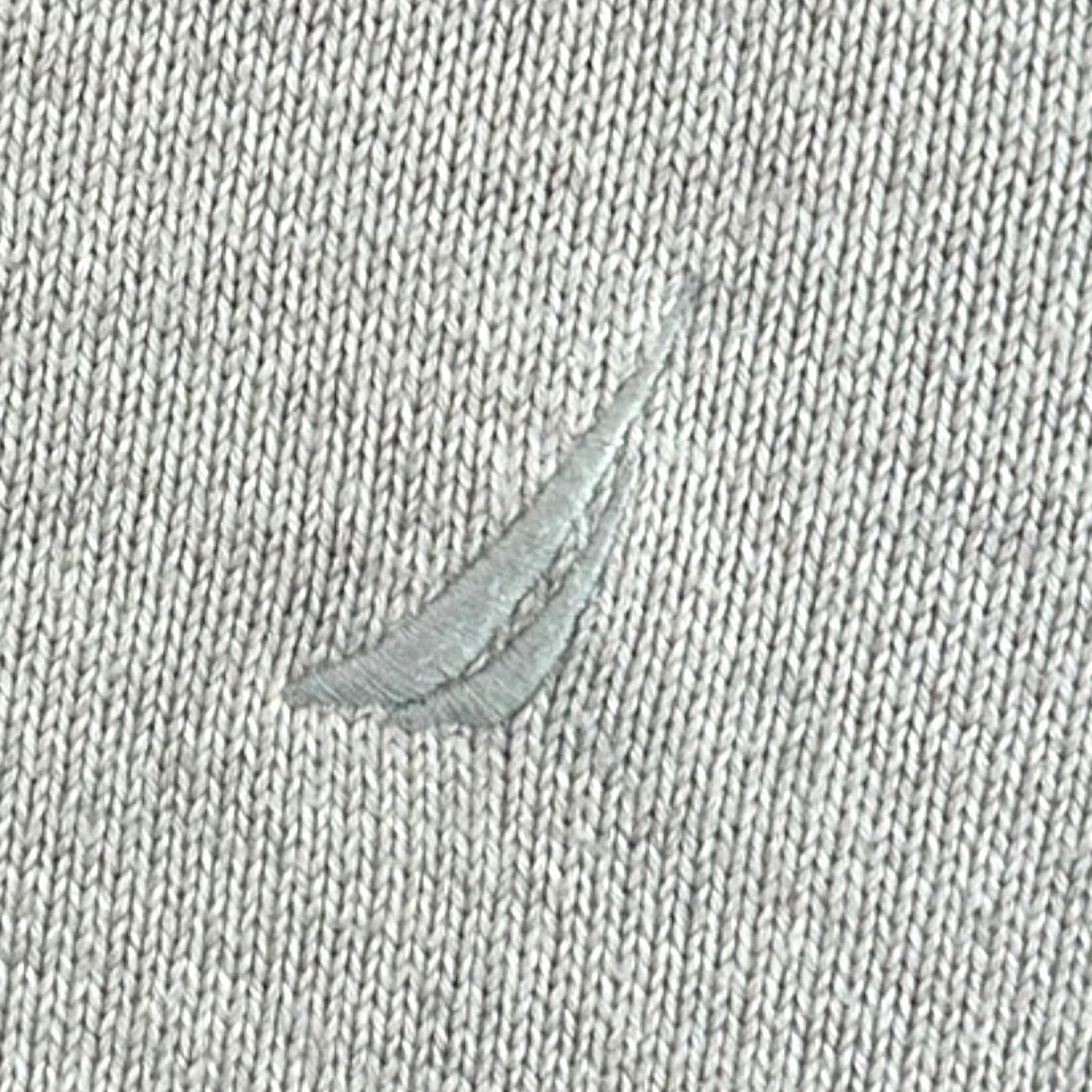 Nautica Knit Jumper Men's UK Size 5XL Beige 100% Cotton Embroidered V-Neck