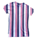 BooHoo MAN Vertical Stripe T-Shirt Men's UK Size S Crew Neck Short Sleeve Summer
