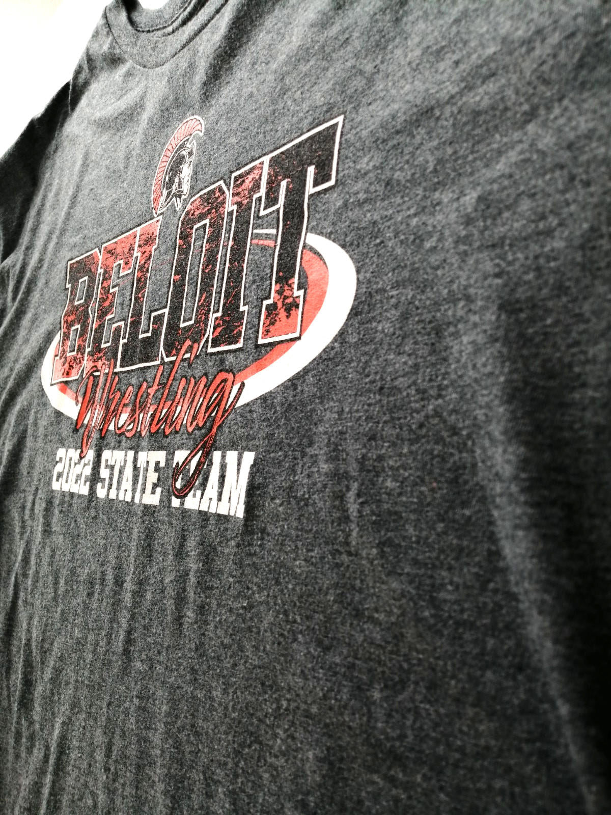 Beloit Wrestling 2022 Graphic Print T-Shirt Men's Size XL Slate Crew Neck