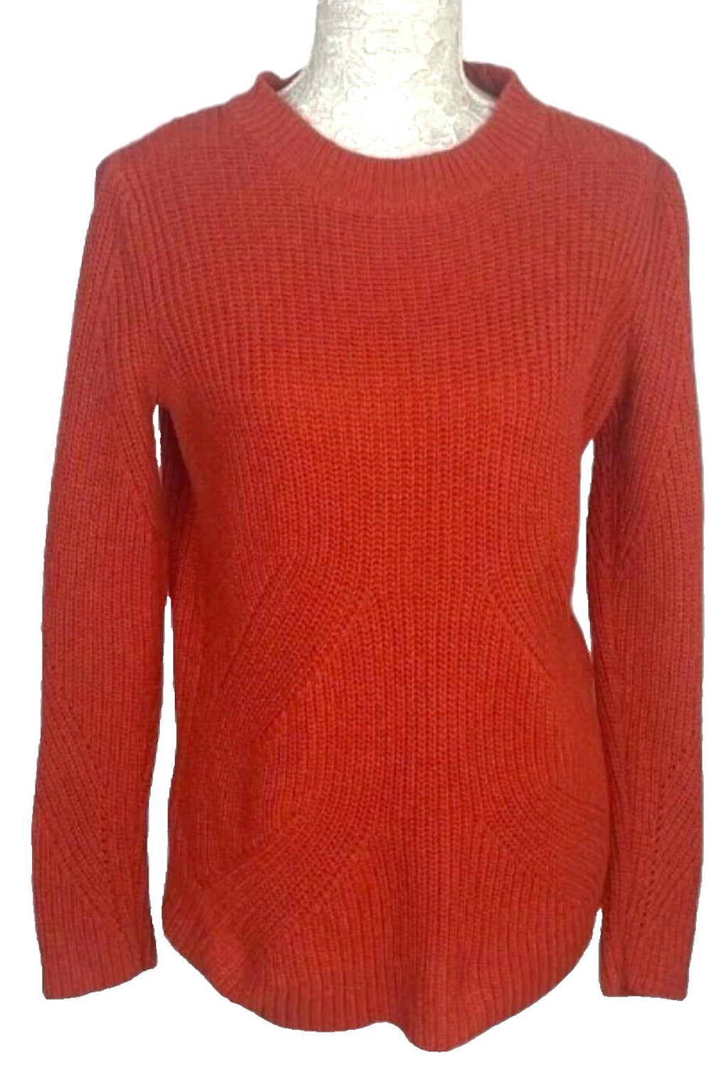 Very Jumper Red Cable Knit Corset Lace Back Women's UK Size 12