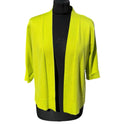 TRU Collection Neon Yellow Cardigan Open Front Women’s UK Size L