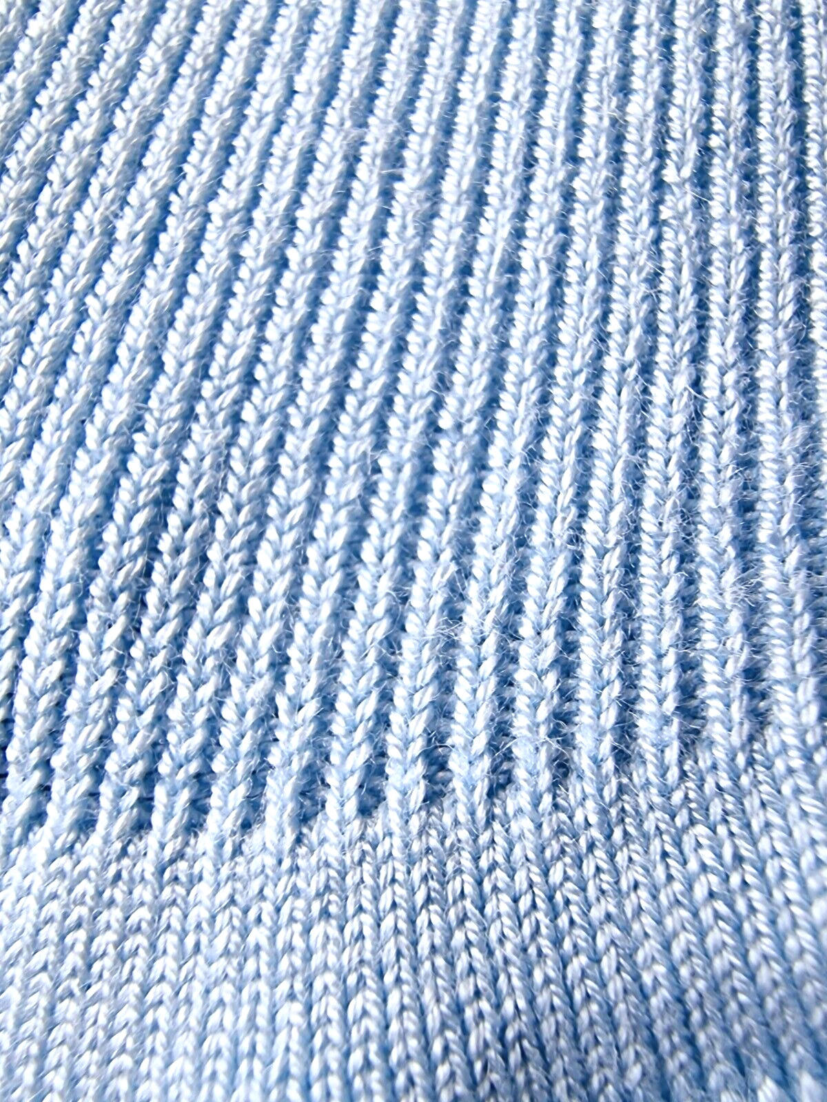 Divided Knit Vest Cami Crop Top Thrill Bow Detail Blue Women's UK Size XS