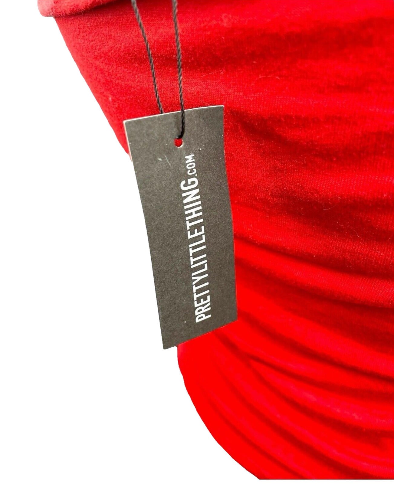 Pretty Little Thing Red Strapless Tank Top Bride 00 Print Women’s UK Size 8