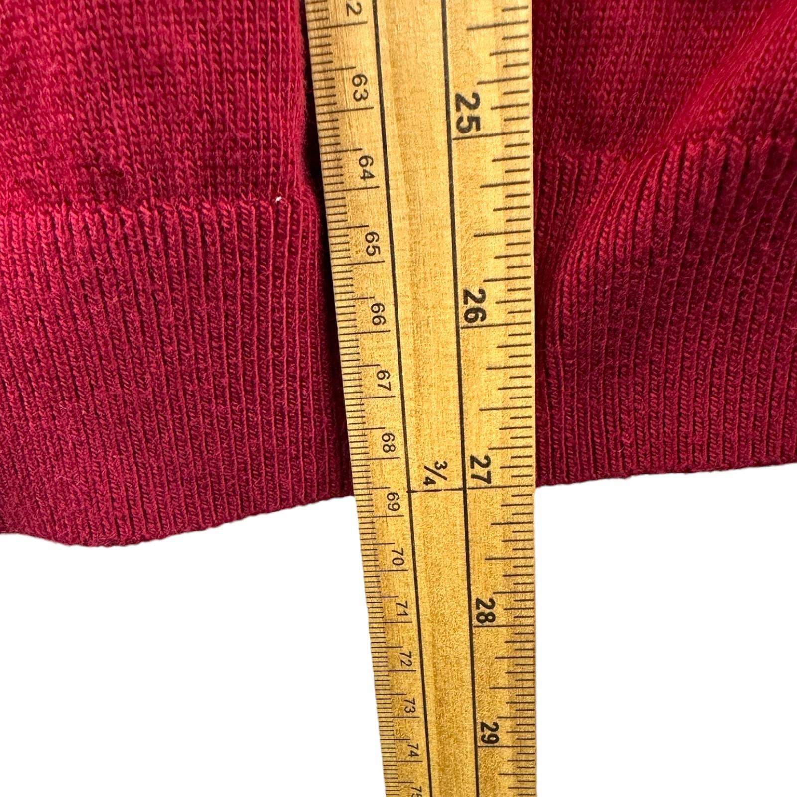 Eddie Bauer Knit Jumper Men's UK Size M Red V-Neck Long Sleeve Sweater