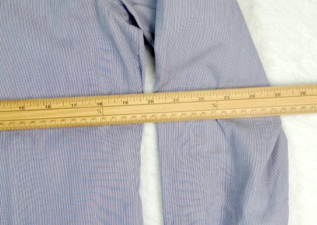 Hugo Boss Shirt Men's UK Size S Blue Stripe 100% Cotton Easy Care Slim Fit