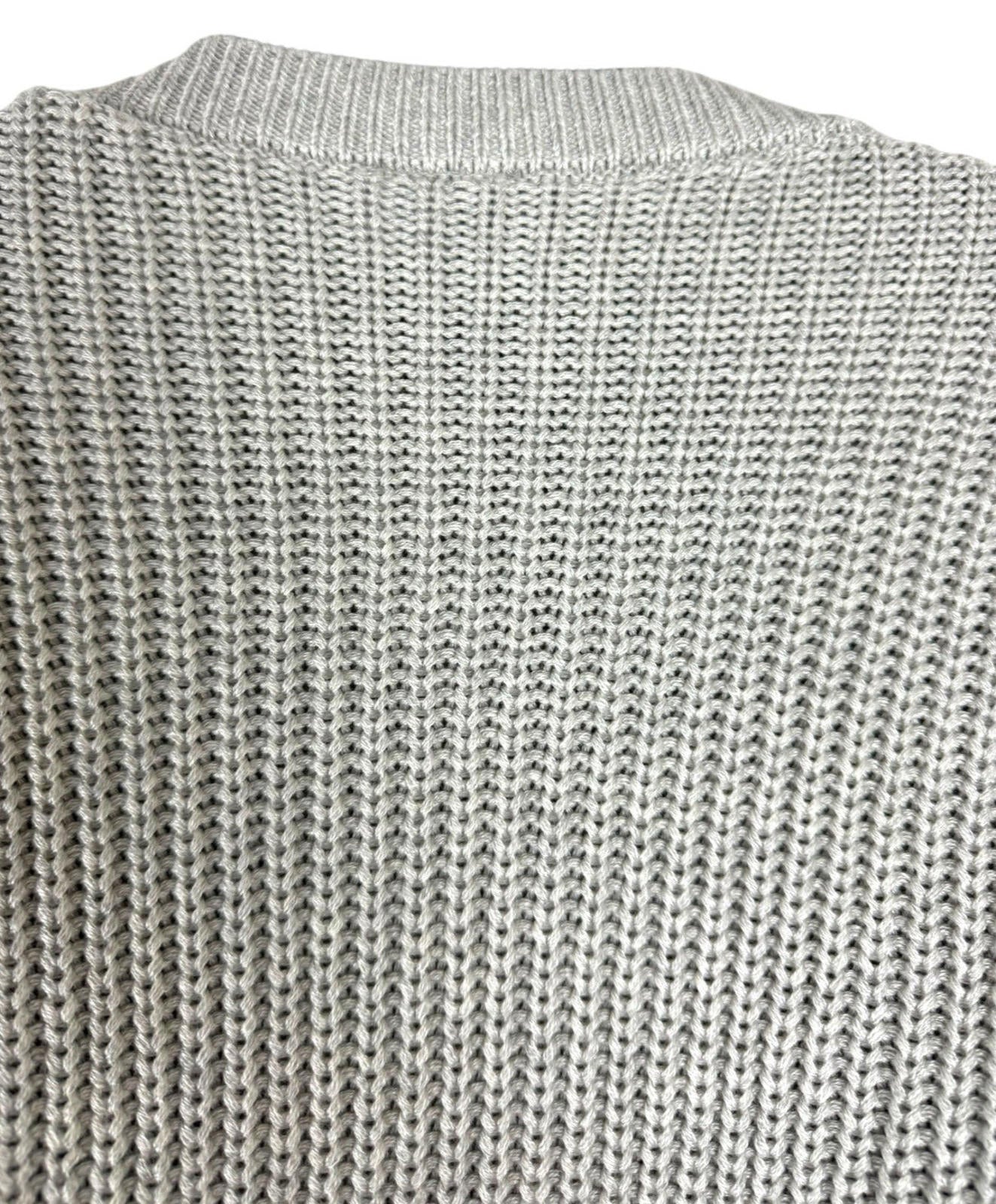 Divided Grey Cardigan Women's UK Size XS Cable Knit V Neck Oversized