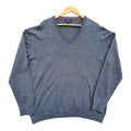 Next Knit Jumper Men's UK Size 2XL Grey V-Neck Sweater Soft Touch Lightweight