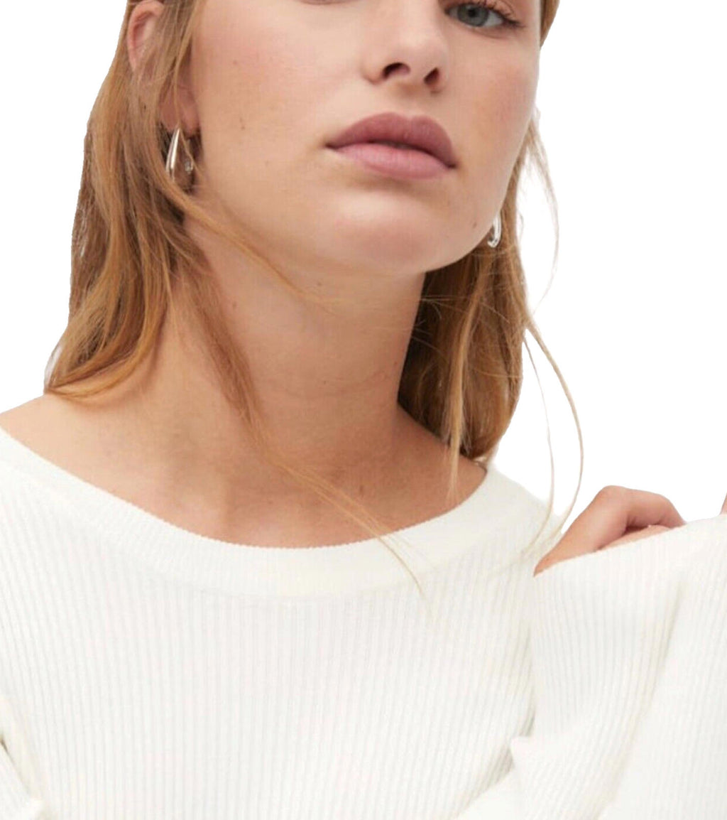 Stradivarius Rib Crop Jumper Long Sleeve Summer Women's UK Size XS